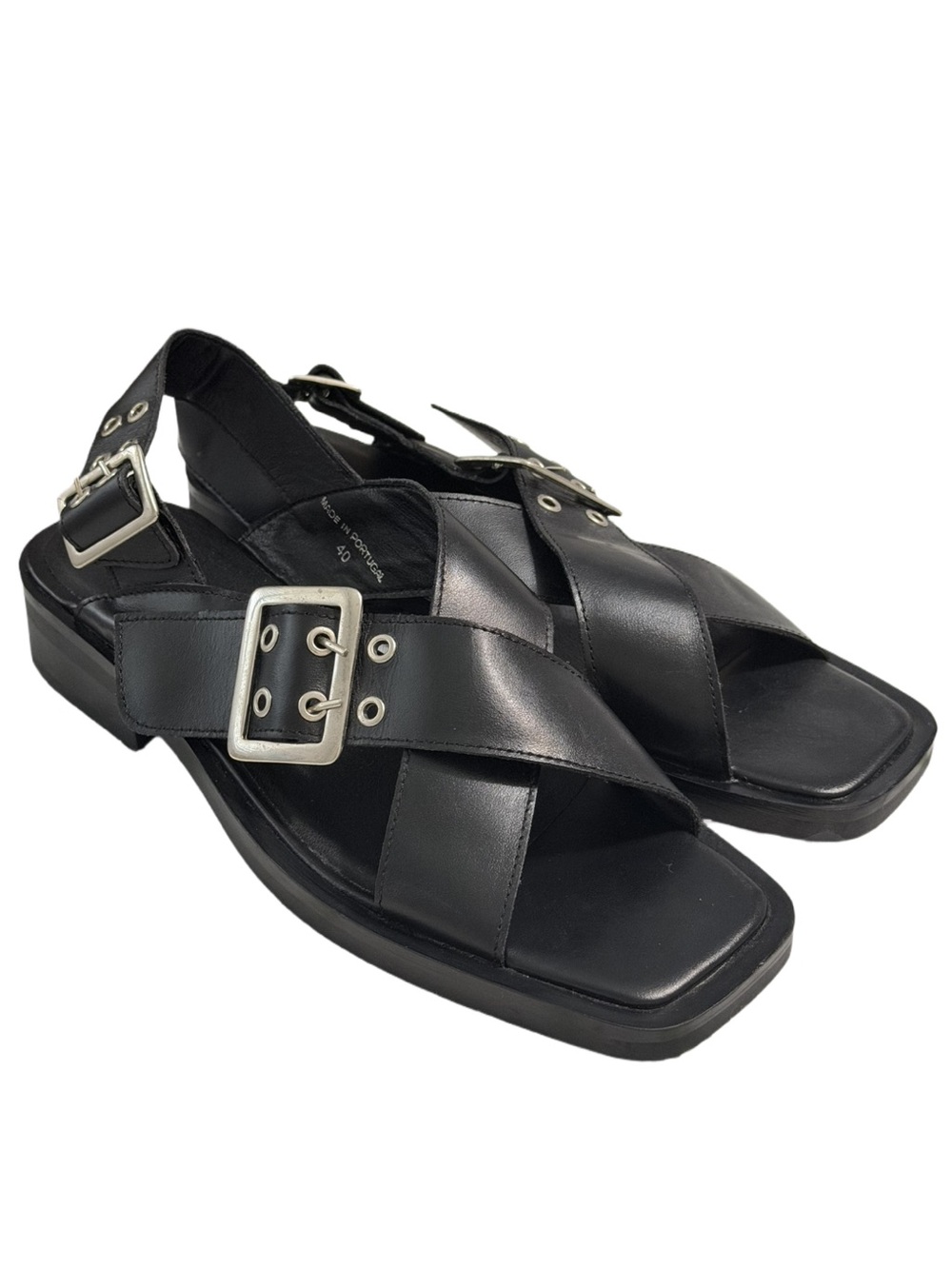 Anthropologie Slingback Buckle Sandals Size 9 - Picture 3 of 11